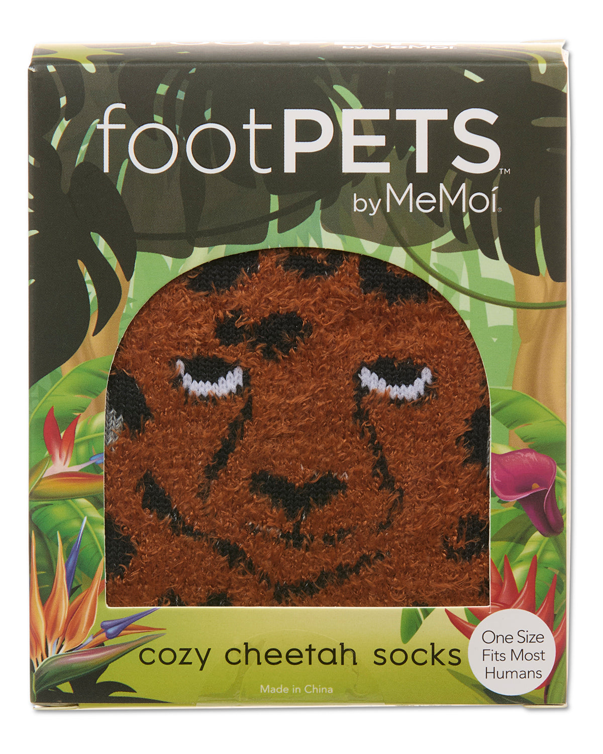 Women's Foot Pet Cheetah Crew Socks : Color: Med Gray Heather