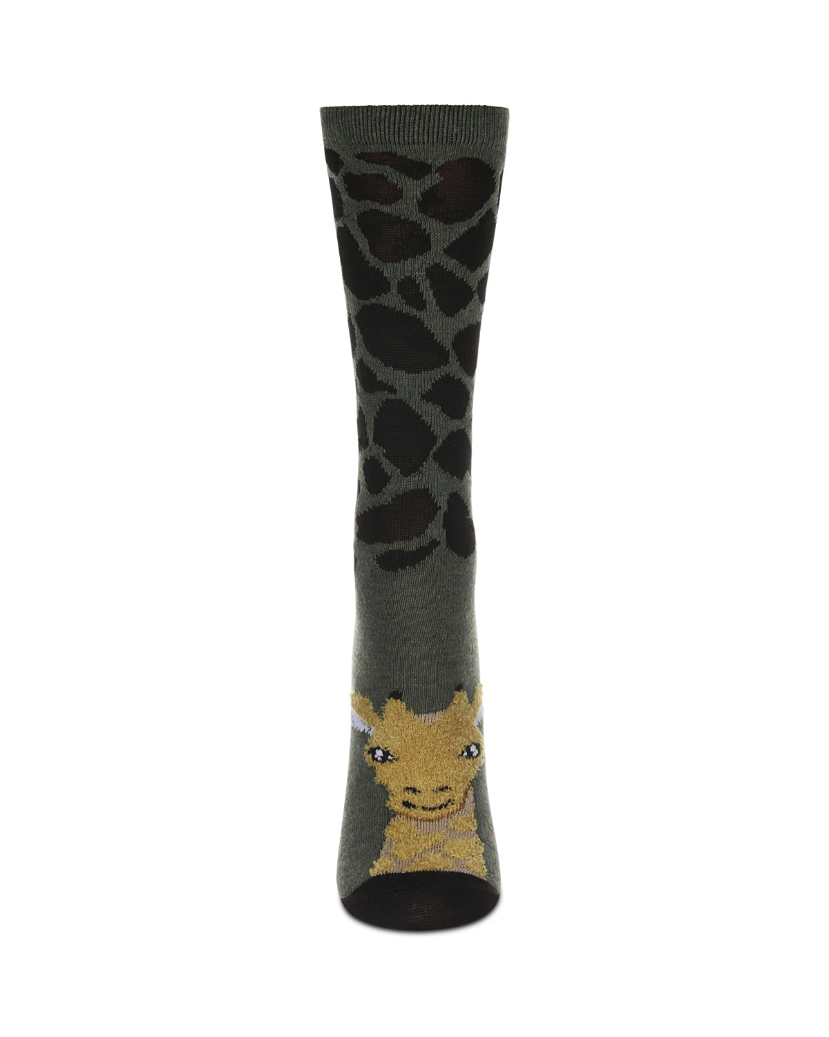 Women's Foot Pet Giraffe Crew Socks : Color: Rosin Heather
