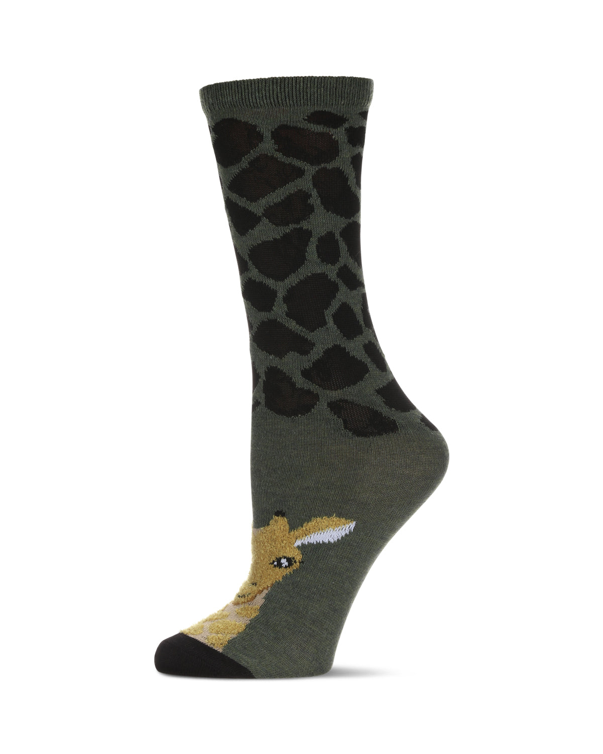 Women's Foot Pet Giraffe Crew Socks : Color: Rosin Heather