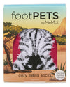 Women's Foot Pet Zebra Crew Socks : Color: Fuchsia