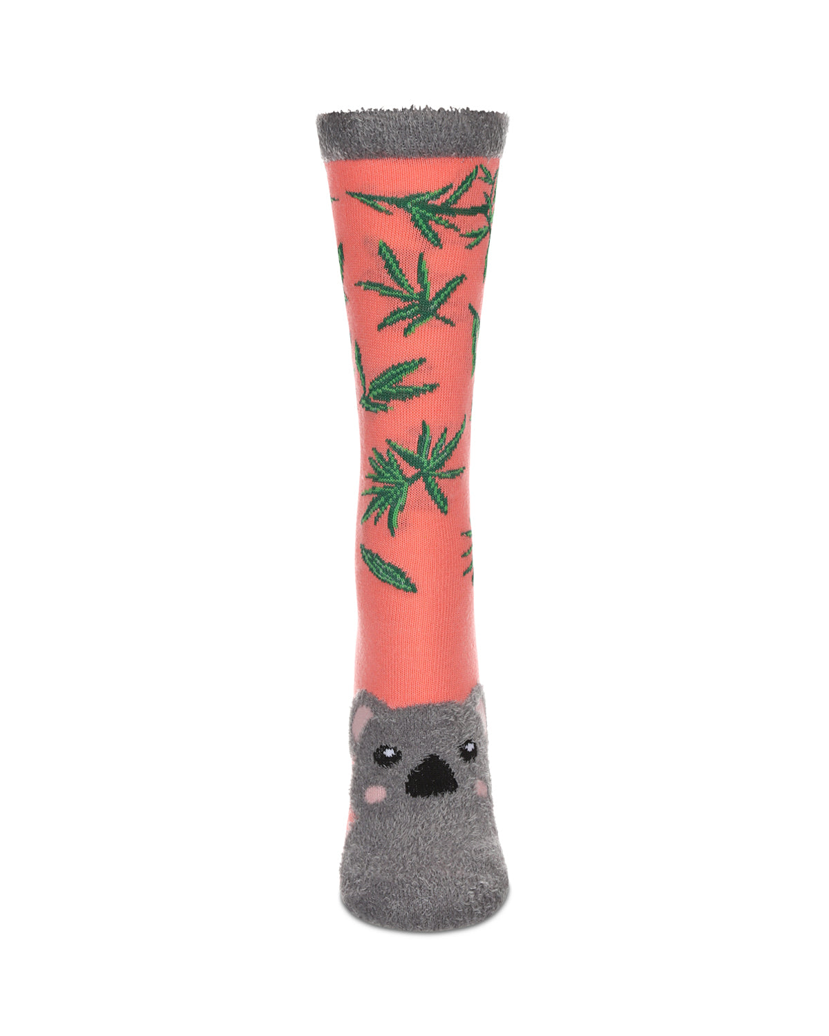 Women's Foot Pet Koala Crew Socks : Color: Coral