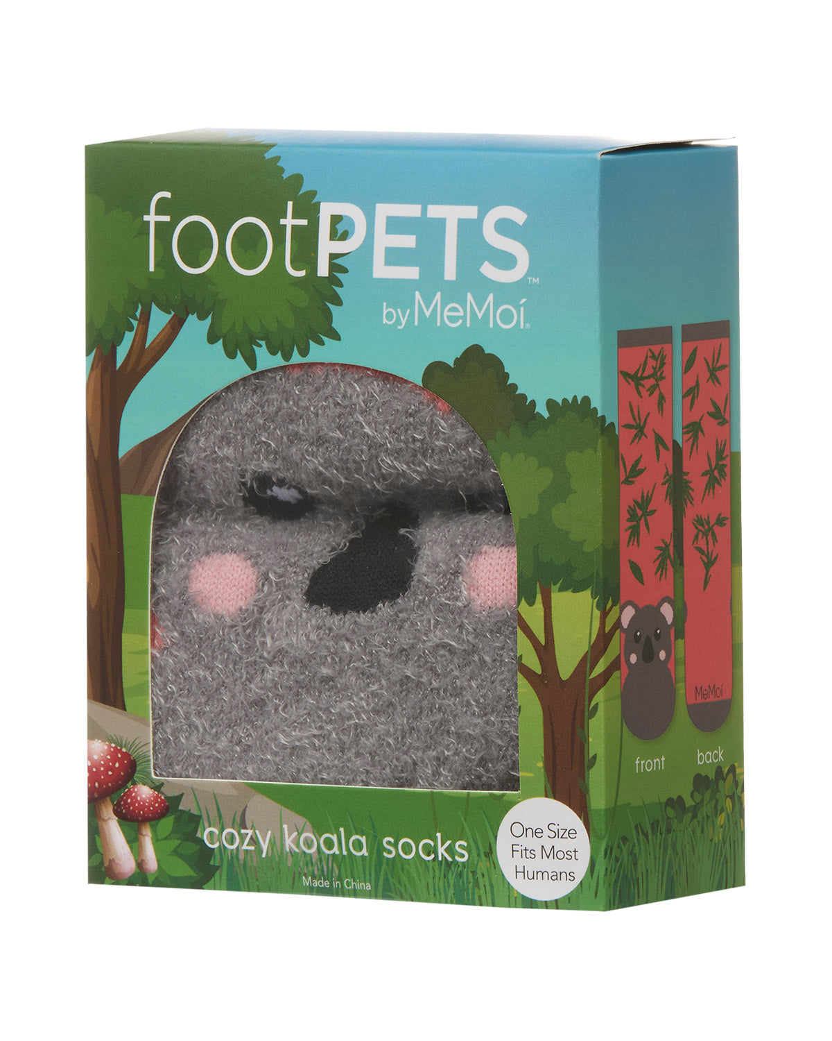 Women's Foot Pet Koala Crew Socks : Color: Coral