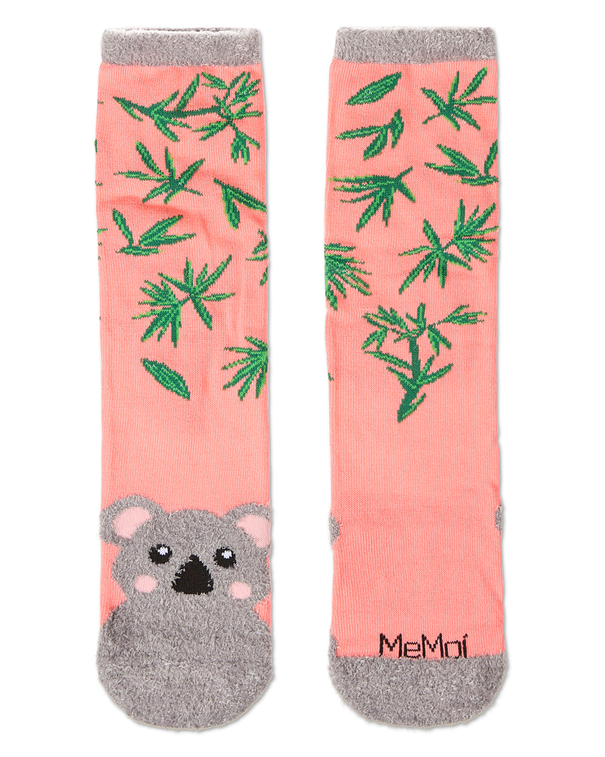 Women's Foot Pet Koala Crew Socks : Color: Coral