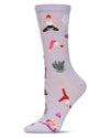 Women's Yoga Rayon From Bamboo Crew Socks : Color: Lavender