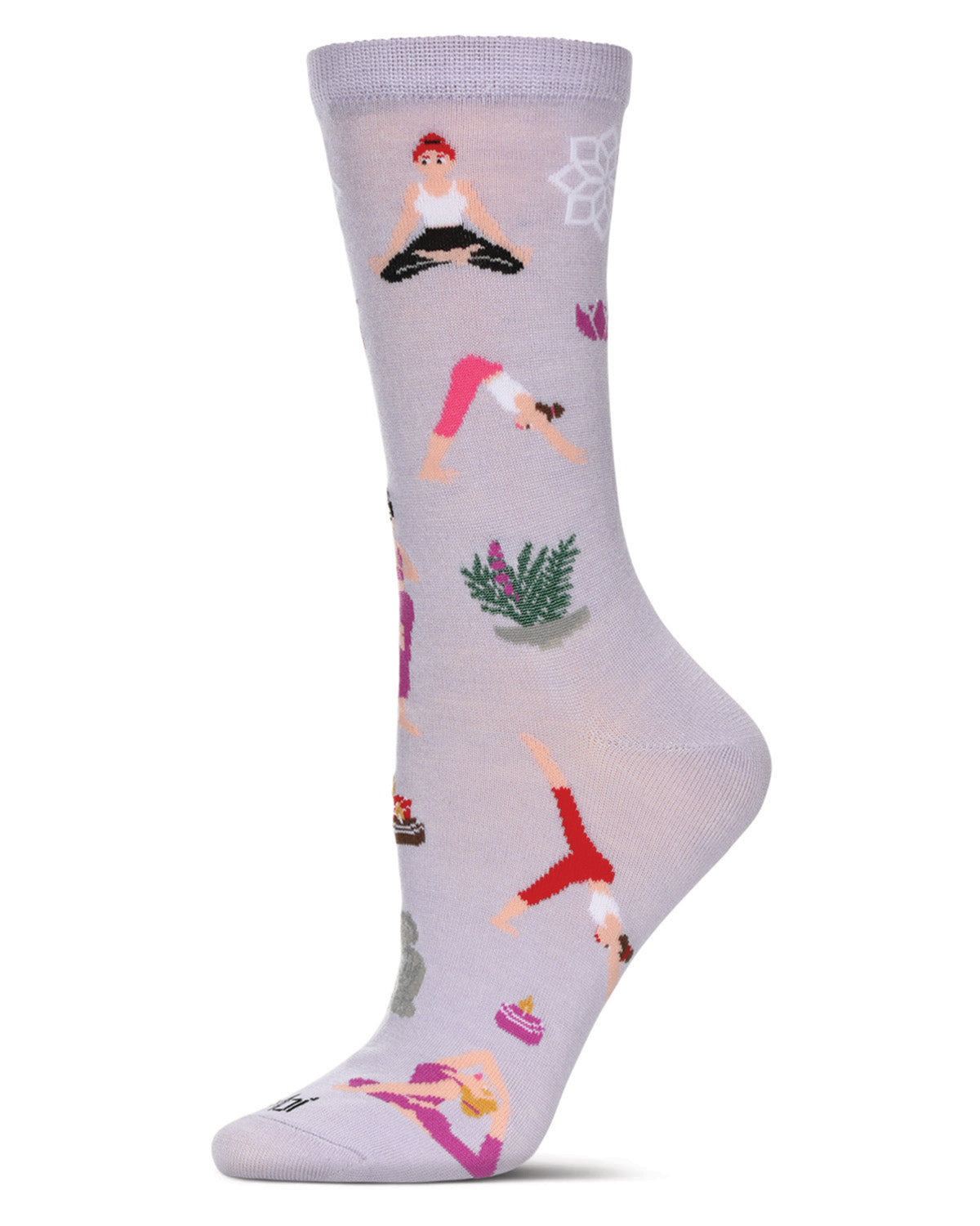 Women's Yoga Rayon From Bamboo Crew Socks : Color: Lavender