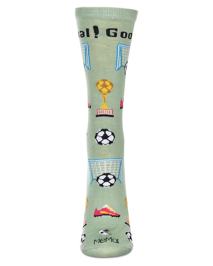 Women's Soccer Bamboo Crew Socks : Color: Moss