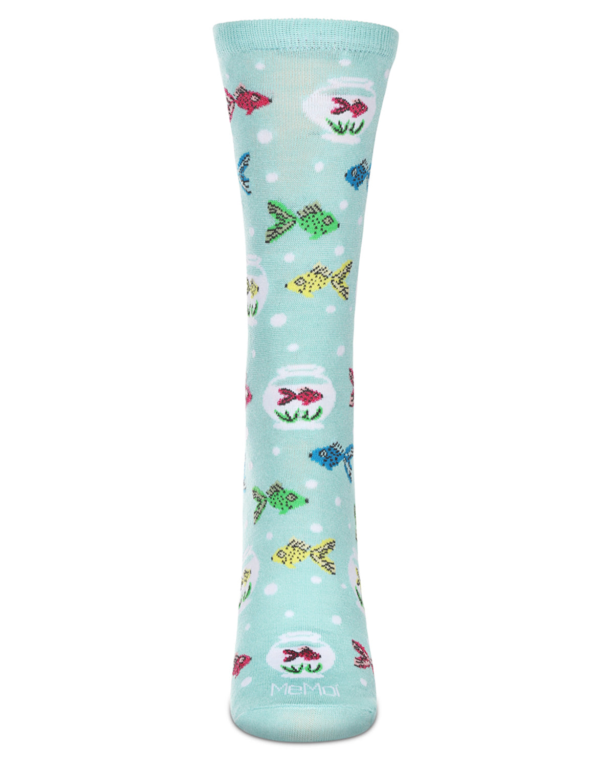 Women's Goldfish Rayon From Bamboo Crew Socks : Color: Aqua
