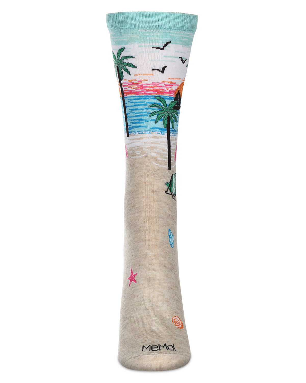 Women's Beach Rayon From Bamboo Crew Socks : Color: Oatmeal Heather
