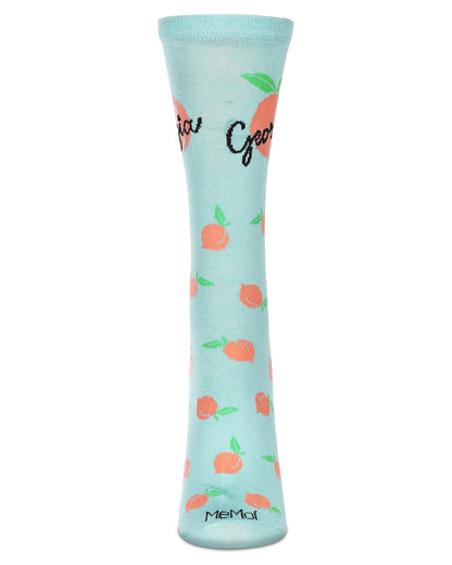 Women's Georgia Bamboo Crew Socks : Color: Aqua