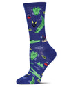 Women's Gators Bamboo Crew Socks : Color: Royal Blue
