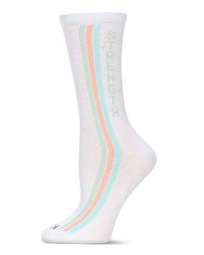 Women's Strength Rayon From Bamboo Crew Socks : Color: White