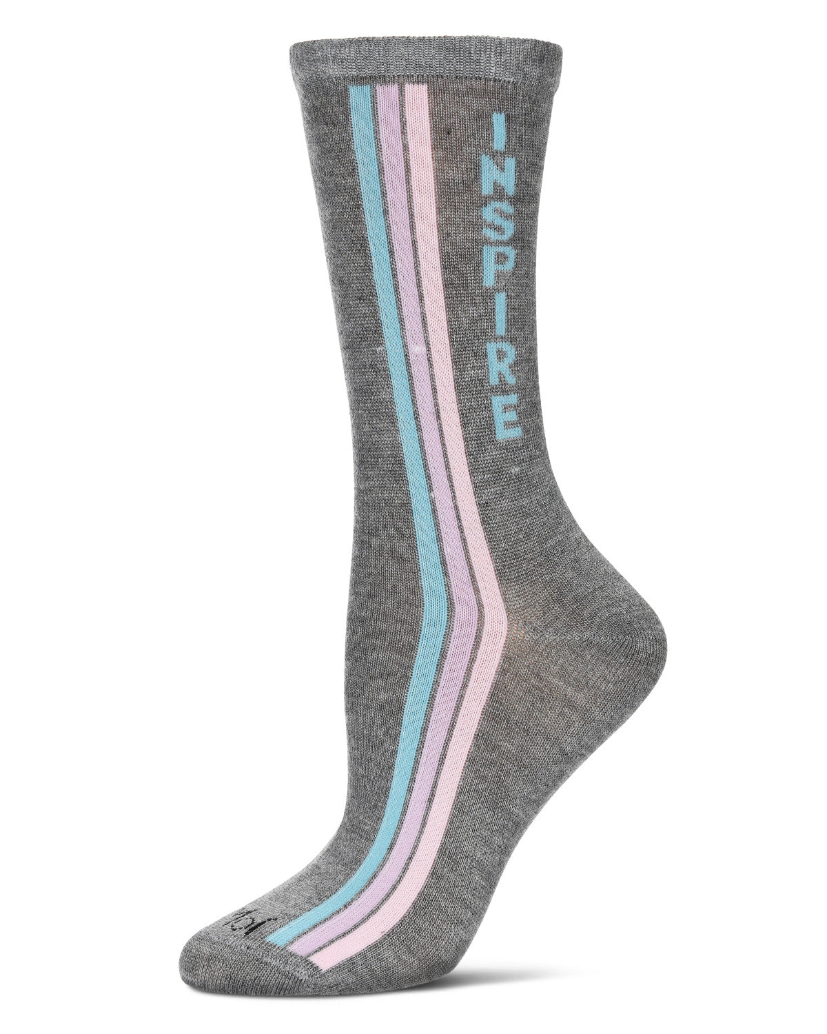 Women's Inspire Rayon From Bamboo Crew Socks : Color: Med Gray Heather