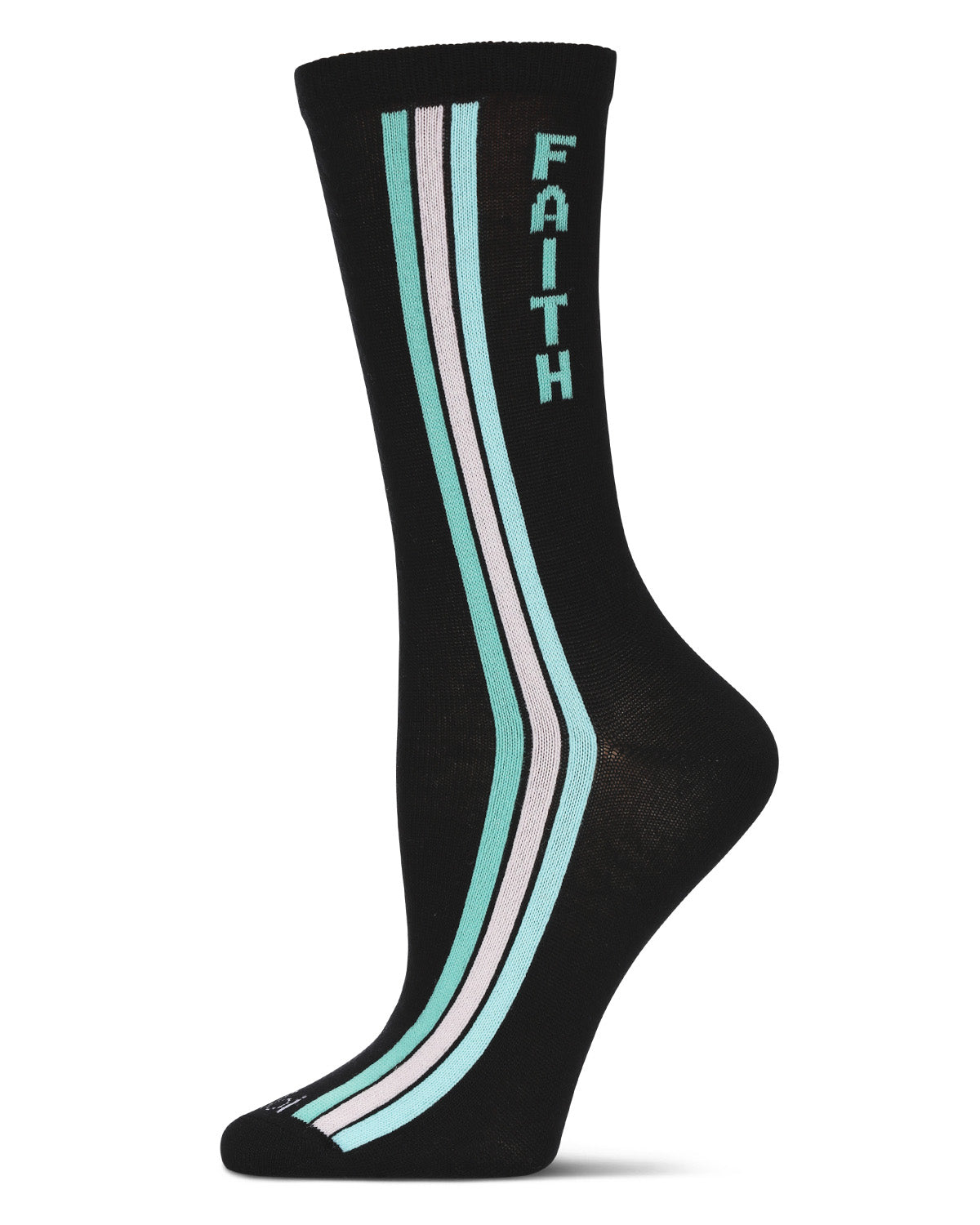 Women's Faith Rayon from Bamboo Crew Socks : Color: Black