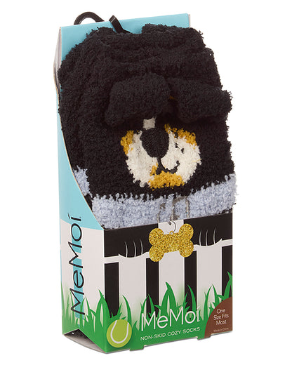 Women's Dog Embellished Plush Crew Socks