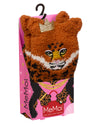Women's Leopard Embellished Plush Crews : Color: Brown