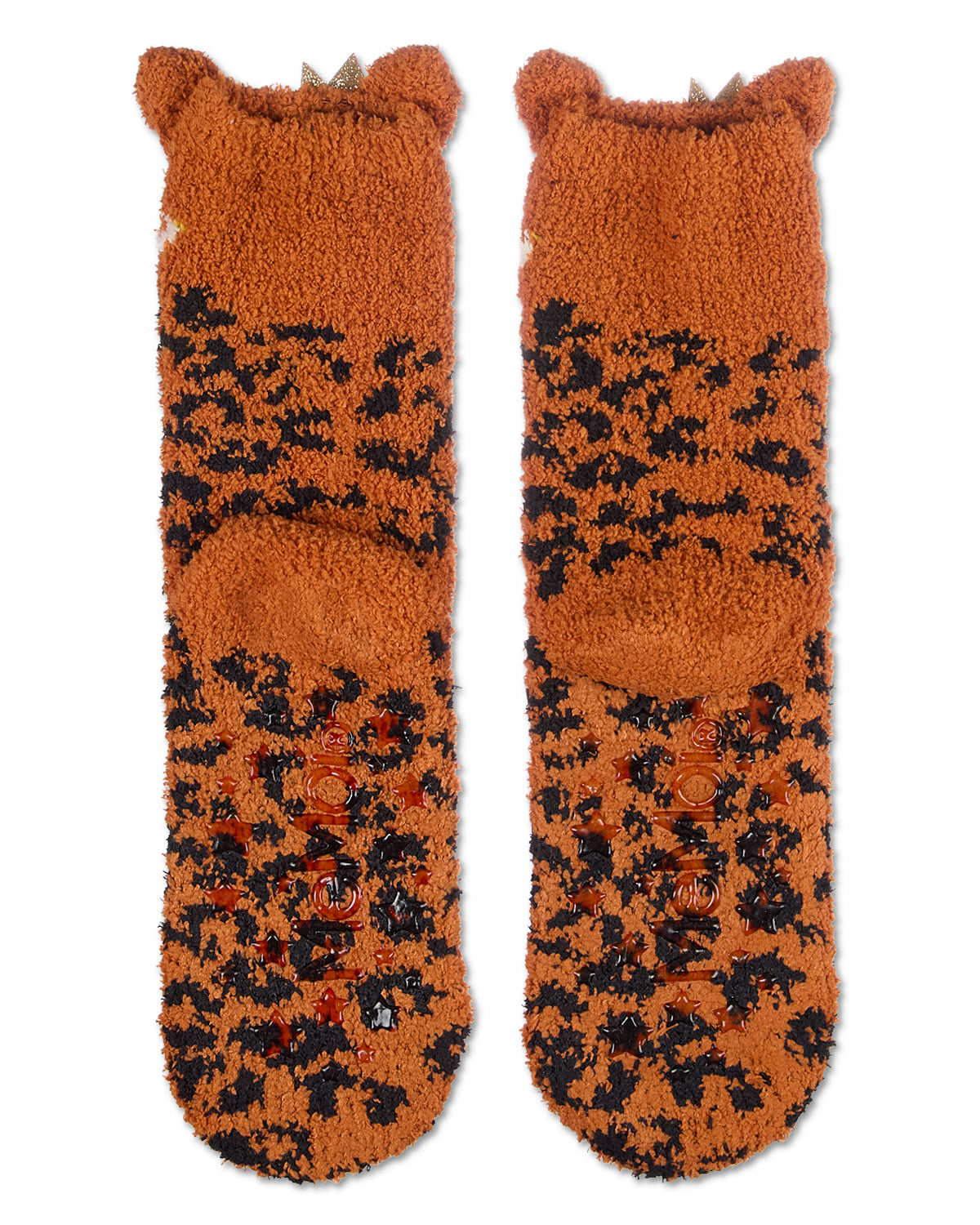 Women's Leopard Embellished Plush Crews : Color: Brown