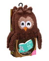 Women's Owl Embellished Plush Crew Socks : Color: Dark Brown