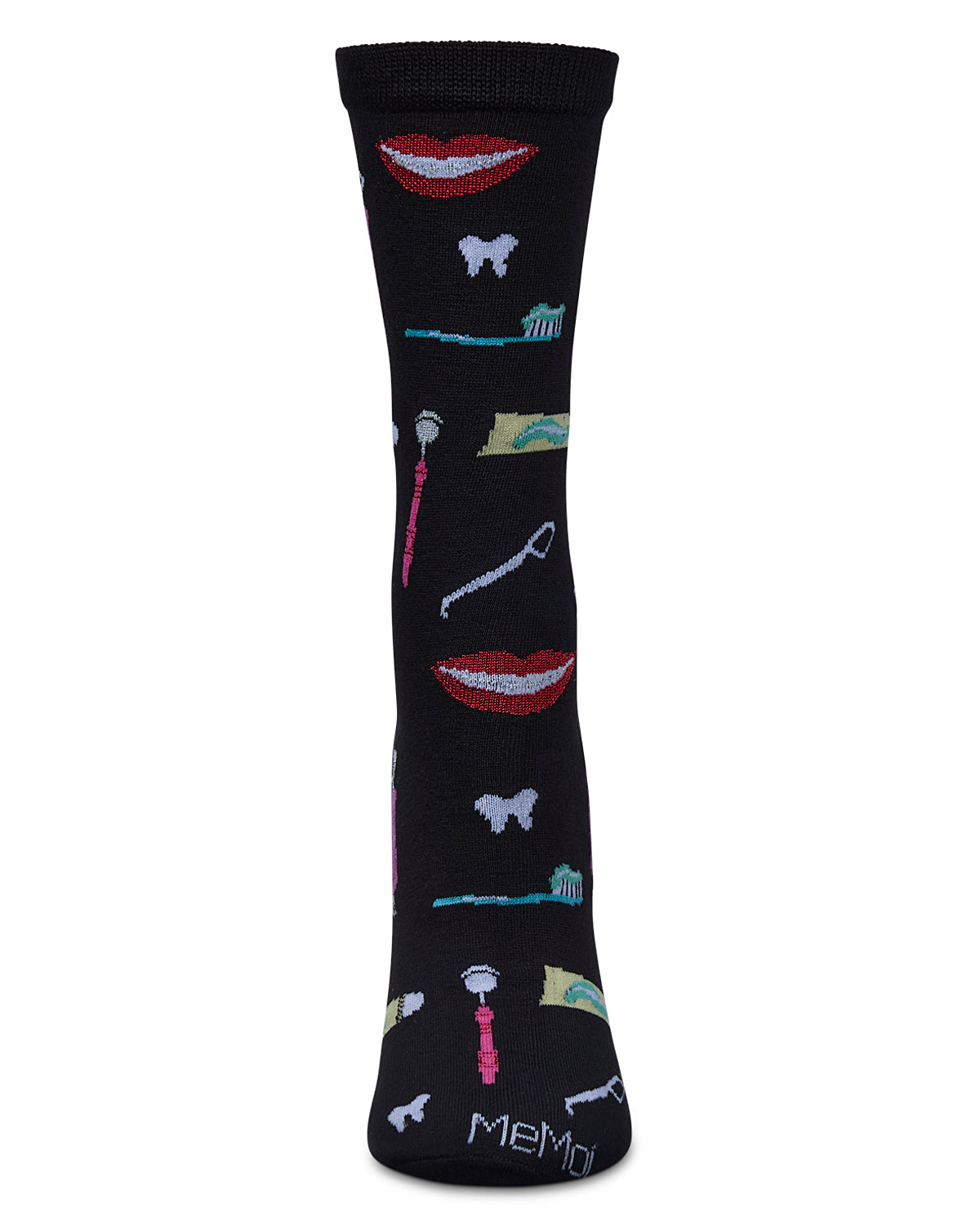 Women's Dentist Rayon From Bamboo Crew Socks : Color: Black