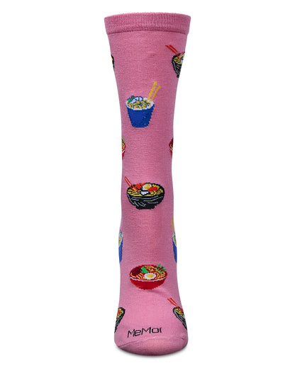 Women's Ramen Rayon From Bamboo Crew Socks : Color: Mauve Glow