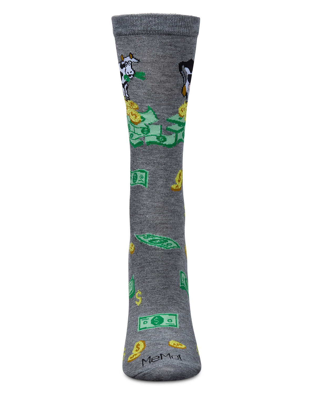 Women's Cash Cow Rayon From Bamboo Crew Socks : Color: Med Gray Heather