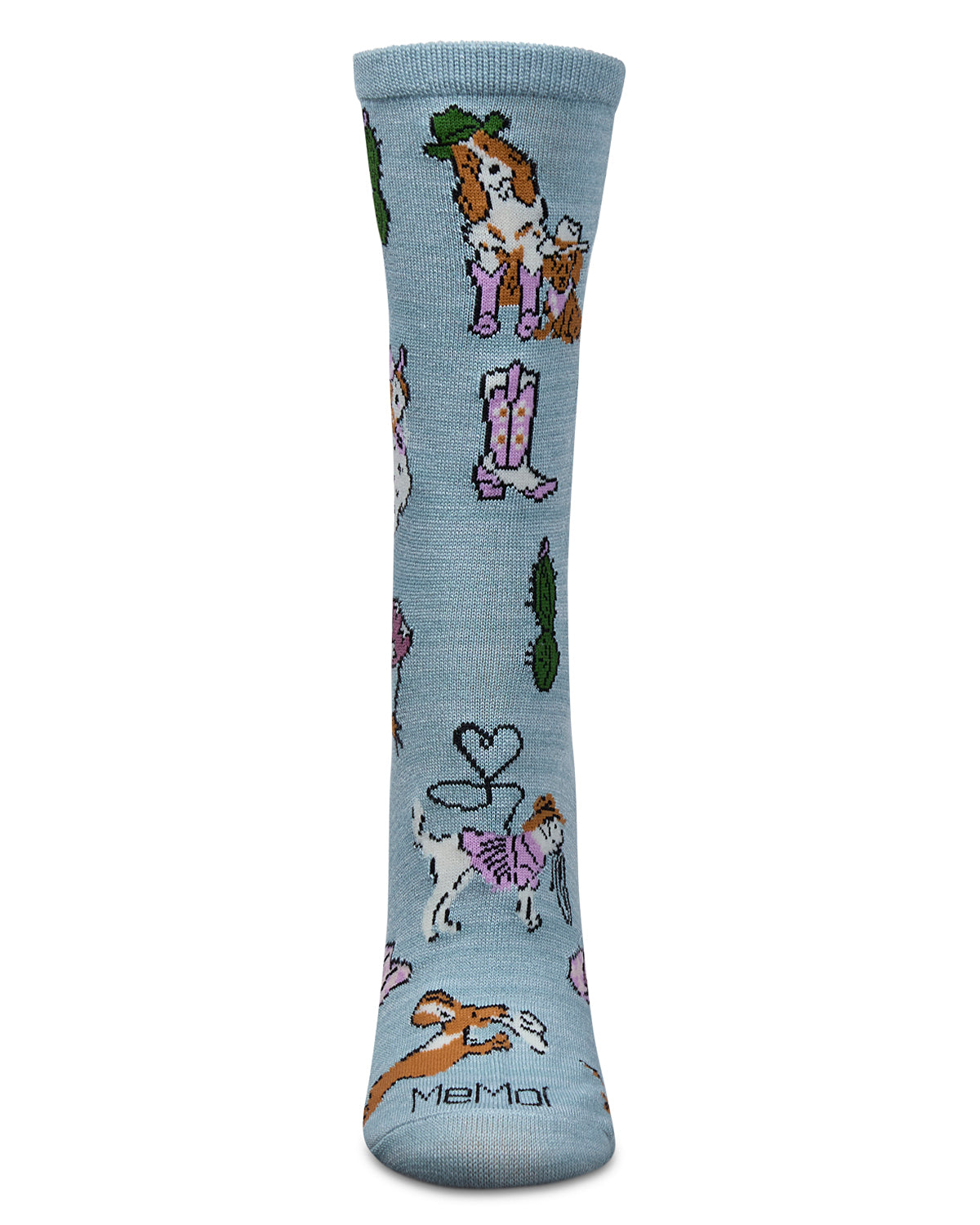 Women's Rodeodogs Rayon From Bamboo Crew Socks : Color: Dusty Teal