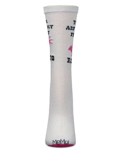 Women's Rodeo Rayon From Bamboo Crew Socks : Color: Marshmallow
