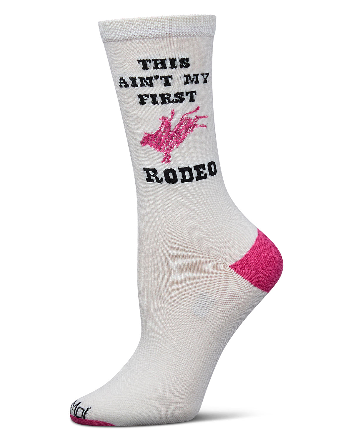 Women's Rodeo Rayon From Bamboo Crew Socks : Color: Marshmallow
