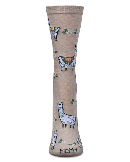 Women's Alpaca Rayon From Bamboo Crew Socks : Color: Oatmeal