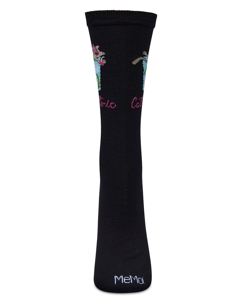 Women's Cat-a-Tonic Rayon From Bamboo Crew Socks