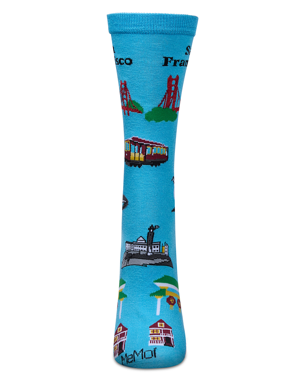 Women's San Francisco Rayon From Bamboo Crew Socks : Color: Blue Grotto