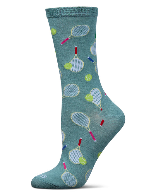 Women's Tennis Rayon From Bamboo Crew Socks : Color: Dusty Green