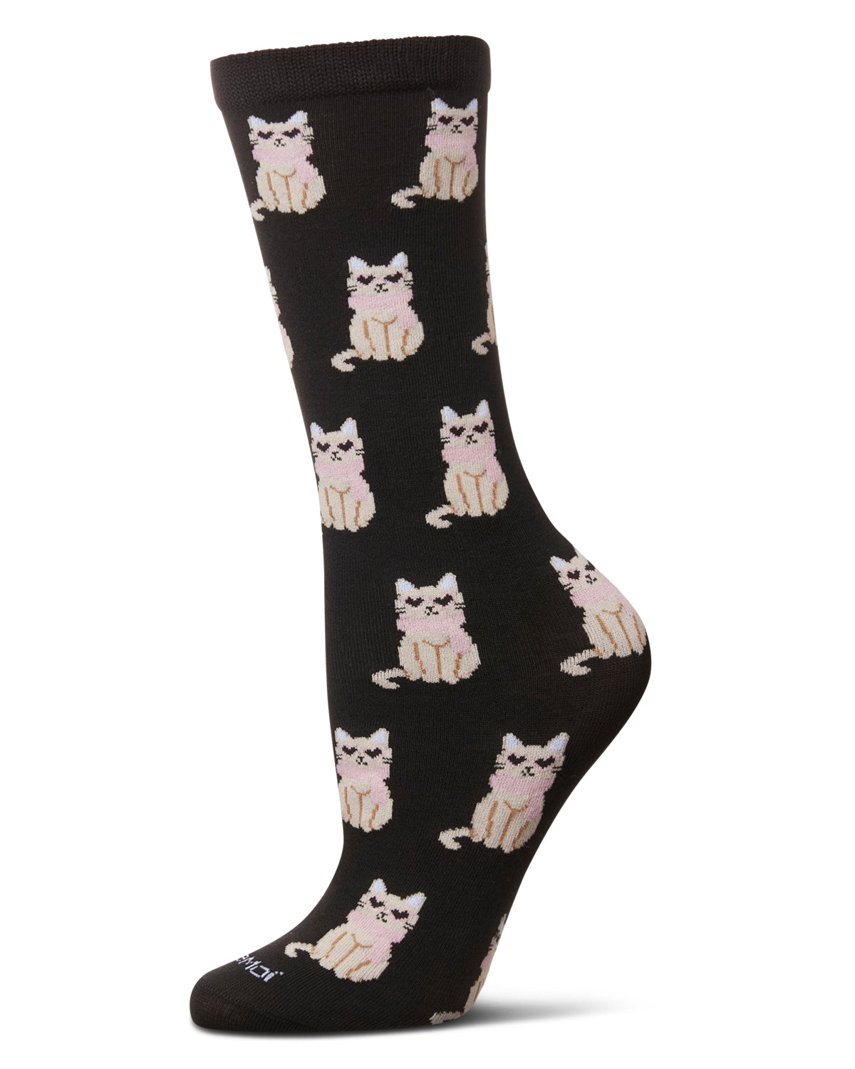 Always Be Furbulous Crew Socks : Color: Black