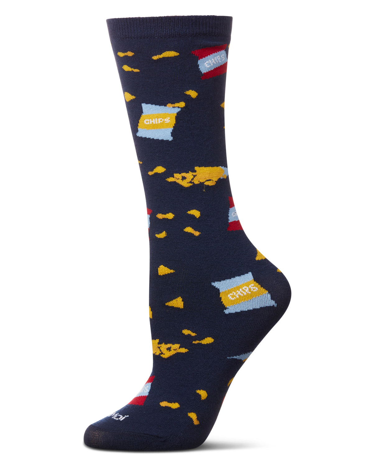 Friend Chip Goals Crew Socks : Color: Navy