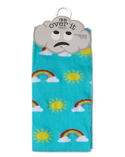 I'm So Over It Crew Socks : Color: Turquoise
