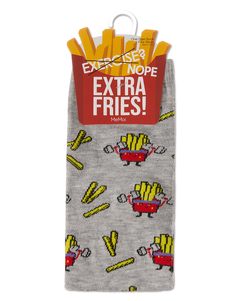 Exercise Nope Extra Fries Crew Socks