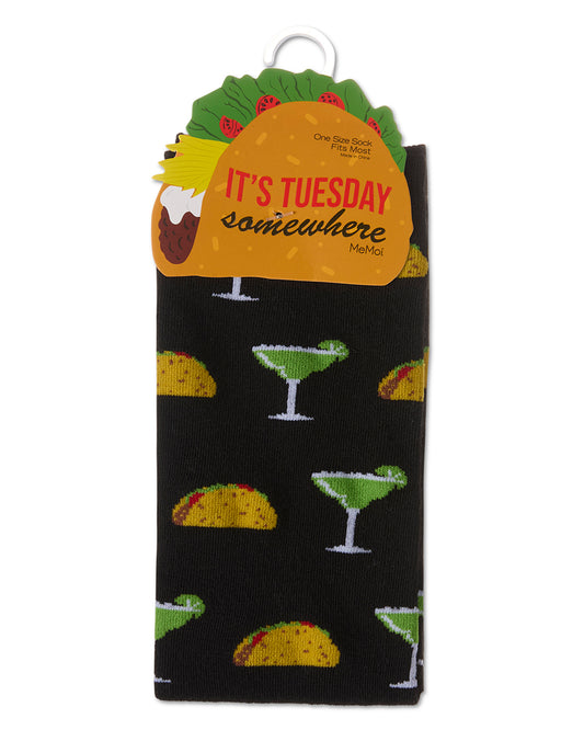 It's Tuesday Somewhere Crew Socks : Color: Black