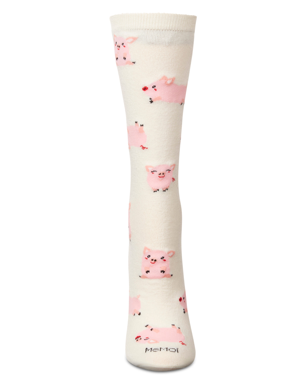 Miss You Pig Time Crew Socks : Color: Ivory