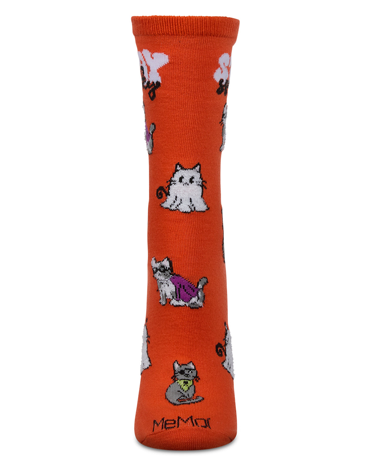 Women's Stay Spooky Holiday Crew Socks : Color: Orange