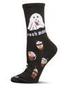 Women's Fresh Boo Holiday Crew Socks : Color: Black