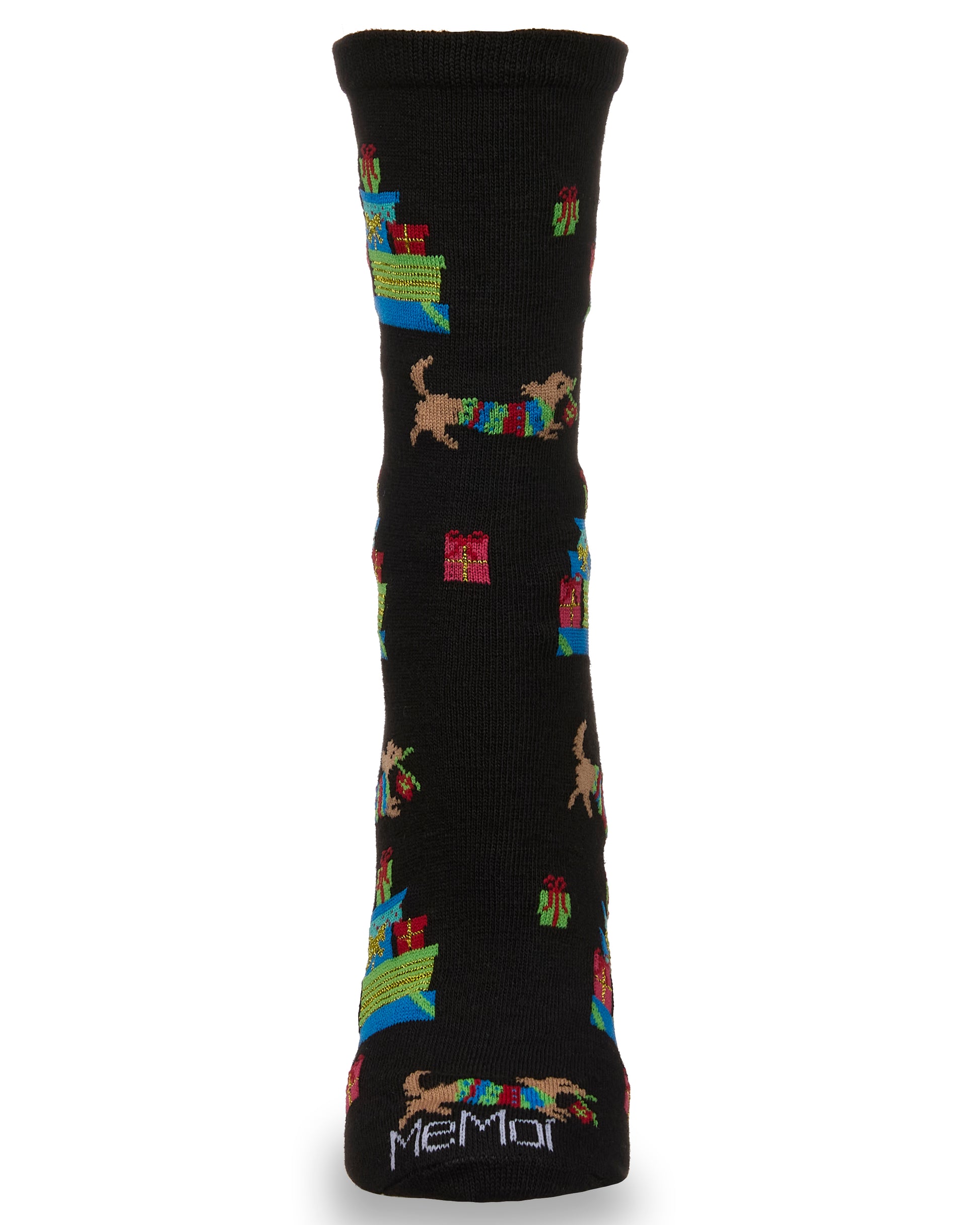 Women's Pile Of Gifts Holiday Crew Socks : Color: Black