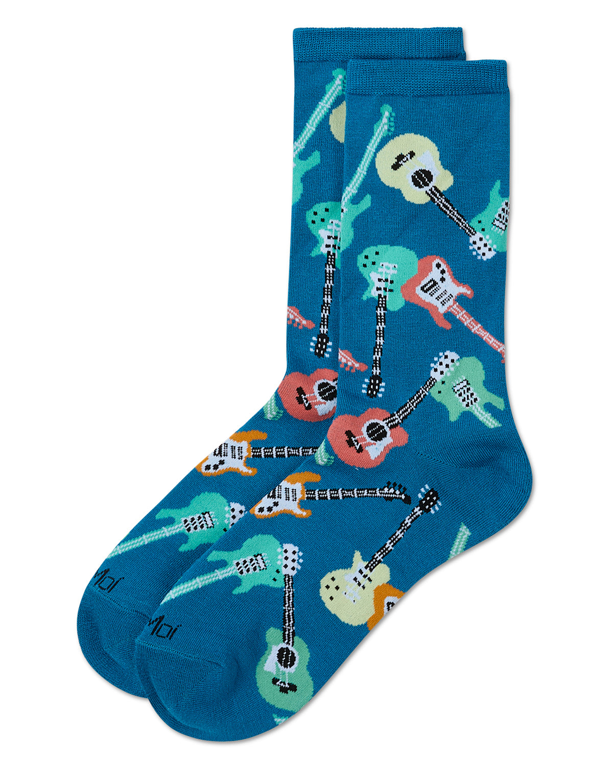 Women's Guitars Rayon From Bamboo Crew Socks : Color: Celestial