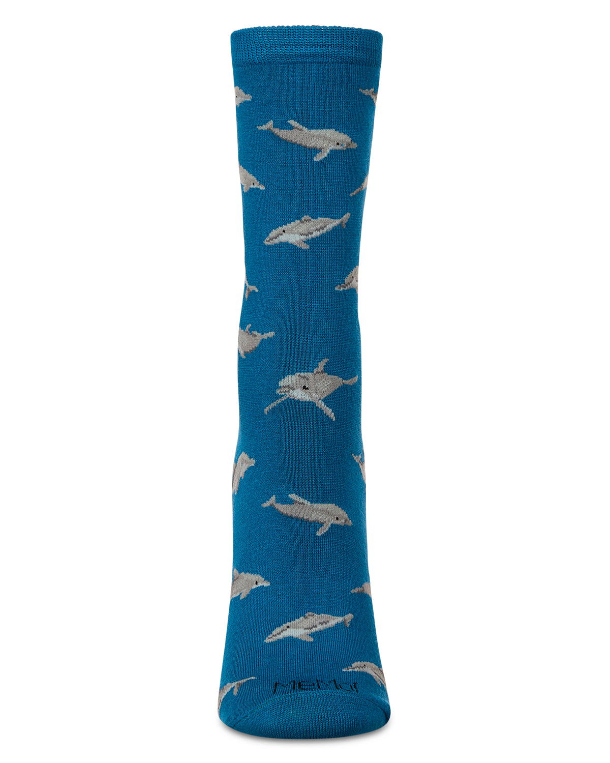 Women's Dolphins Rayon from Bamboo Crew Socks : Color: Celestial
