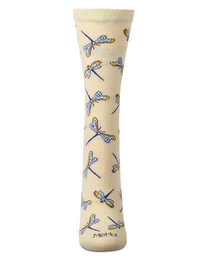 Women's Dragonflies Rayon from Bamboo Crew Socks
