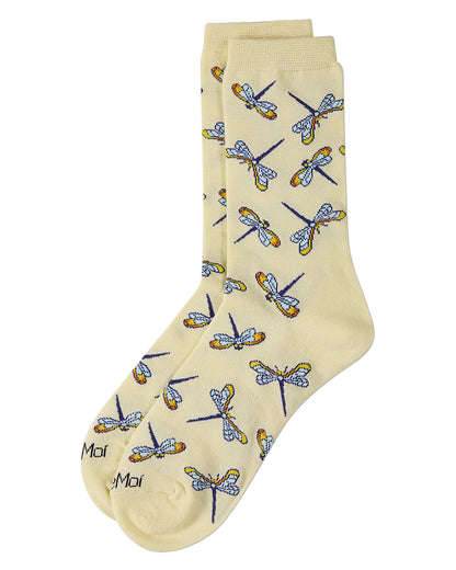 Women's Dragonflies Rayon from Bamboo Crew Socks
