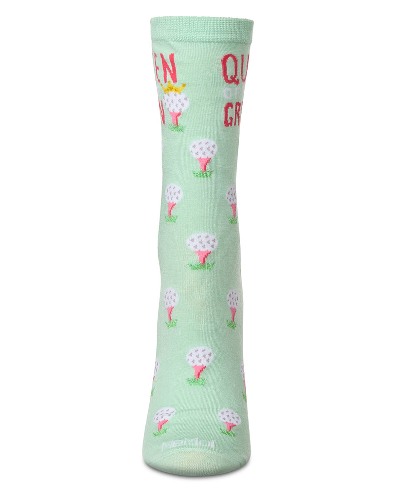 Women's Queen Of The Green Rayon From Bamboo Crew Socks