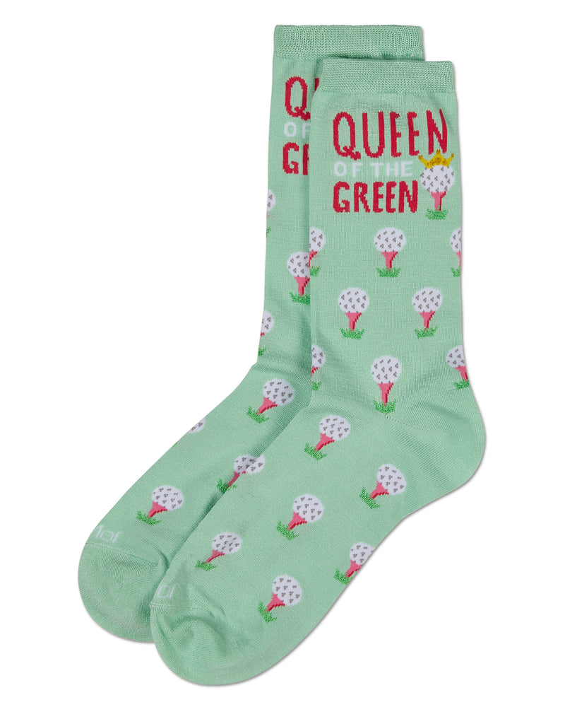 Women's Queen Of The Green Rayon From Bamboo Crew Socks