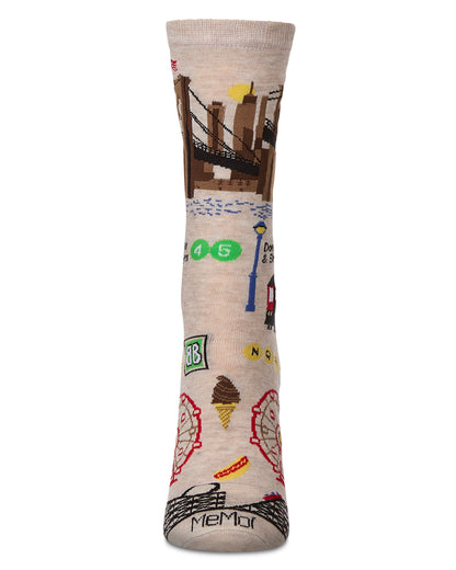 Women's Brooklyn Rayon from Bamboo Crew Socks : Color: Ivory Heather