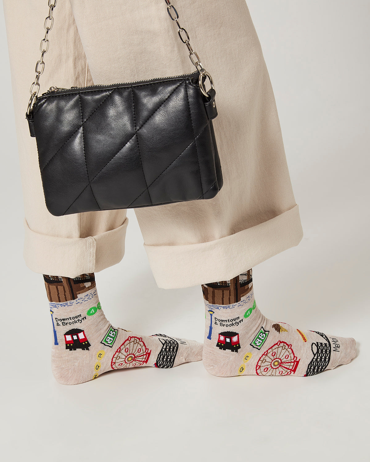 Women's Brooklyn Rayon from Bamboo Crew Socks : Color: Ivory Heather