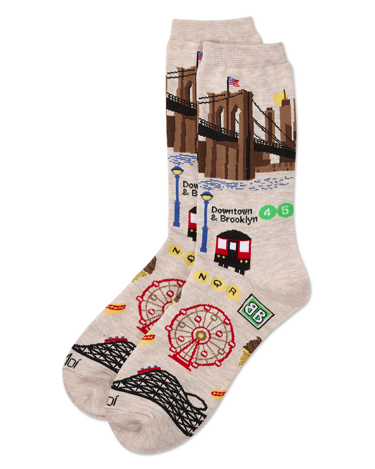Women's Brooklyn Rayon from Bamboo Crew Socks : Color: Ivory Heather