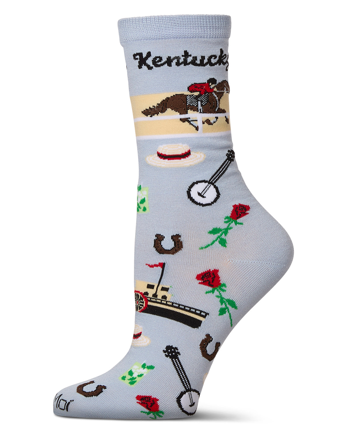 Women's Kentucky Rayon From Bamboo Crew Socks : Color: Skyway